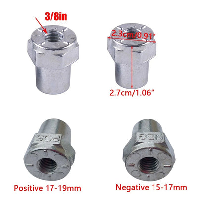 2x Battery Top Post Terminal Adapter Converter 3/8 for Car