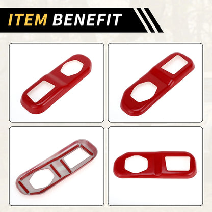 Rear Trunk Lock Panel Cover for Jeep Wrangler JL JLU (2018-2024) Red