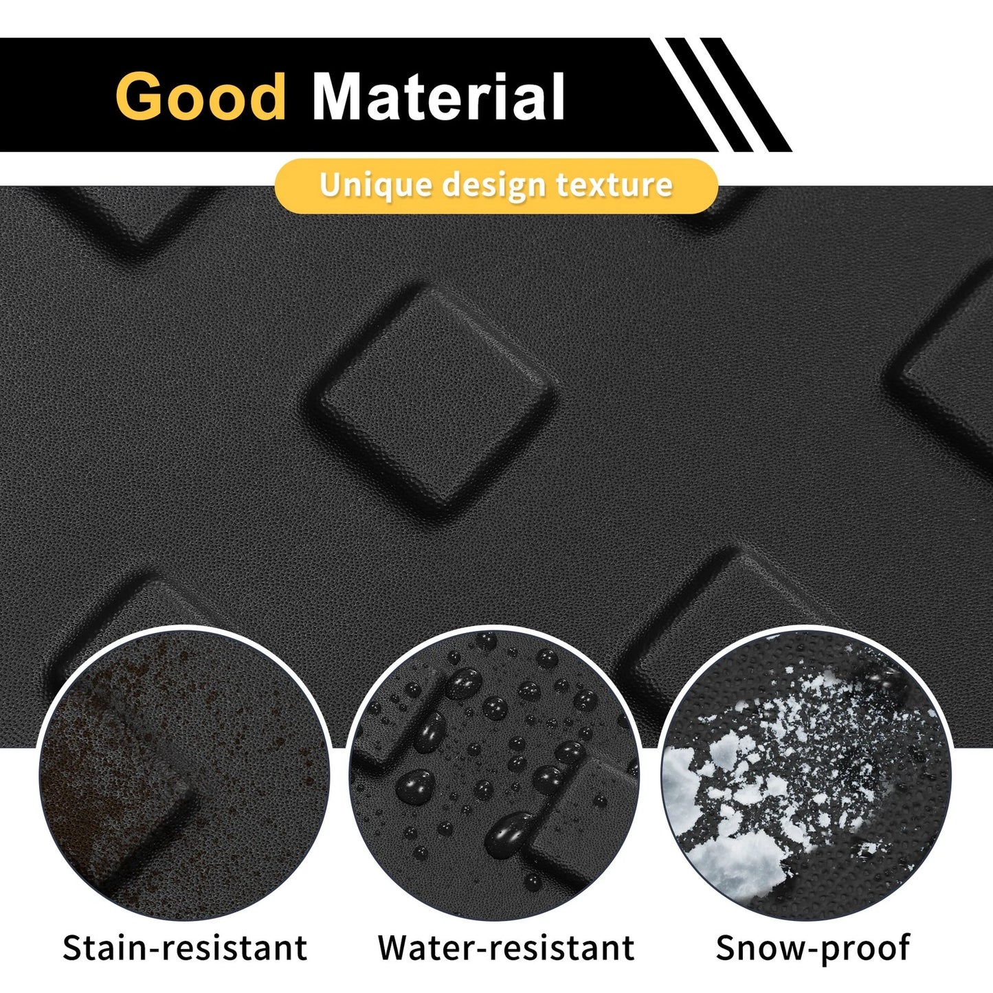 Cargo Liner Rear Trunk Mat for Kia Stinger (2018-2024) Square Grid Pattern