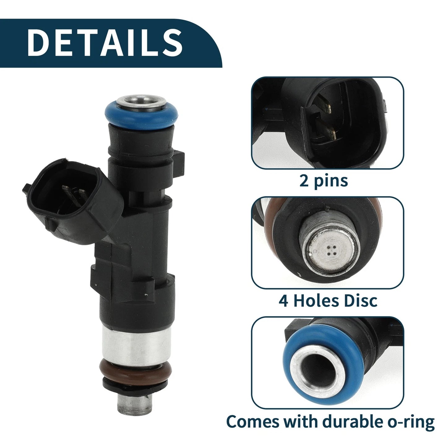 Fuel Injector for Nissan Altima SE 3.5 (2002-2006) 1 Pc Black