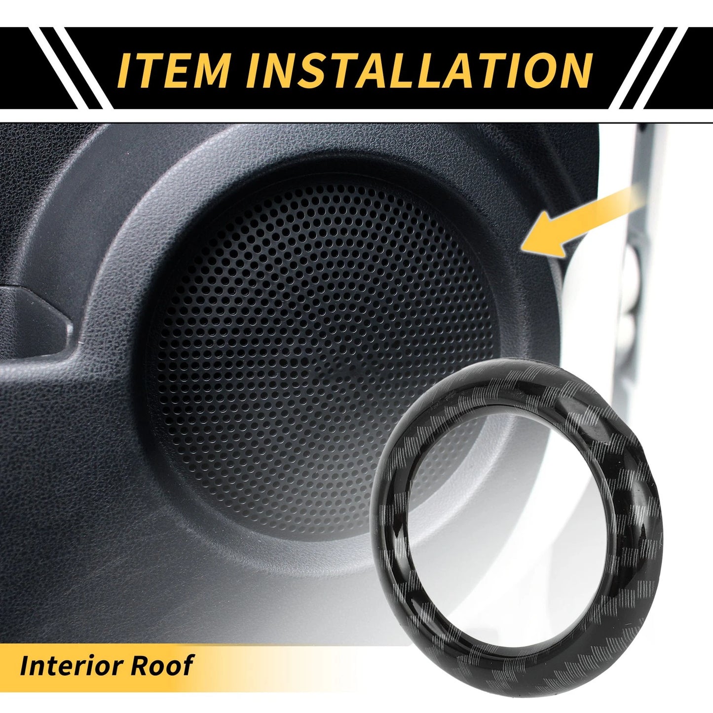 Carbon Fiber Roof Speaker Ring Cover Trim for Ford Maverick (2022-2024)