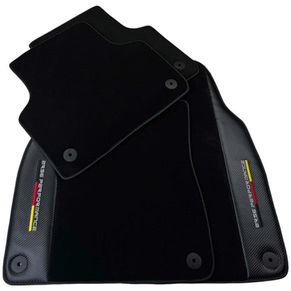 Black Floor Mats for Audi Q5 8R Hybrid (2008-2017) with Carbon 2 x Set