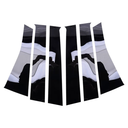 Black Door Window Pillar Posts Cover Trim for Nissan Note (2014-2019)