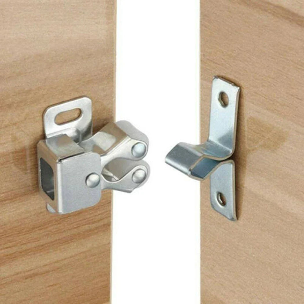Door Catches Silver Steel with Screws for Caravan/Boat 32mm x 15mm