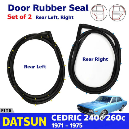 Weatherstrip Door Rubber Rear RL+RR Fits Datsun Nissan Cedric 240C 260C 4D Sedan
