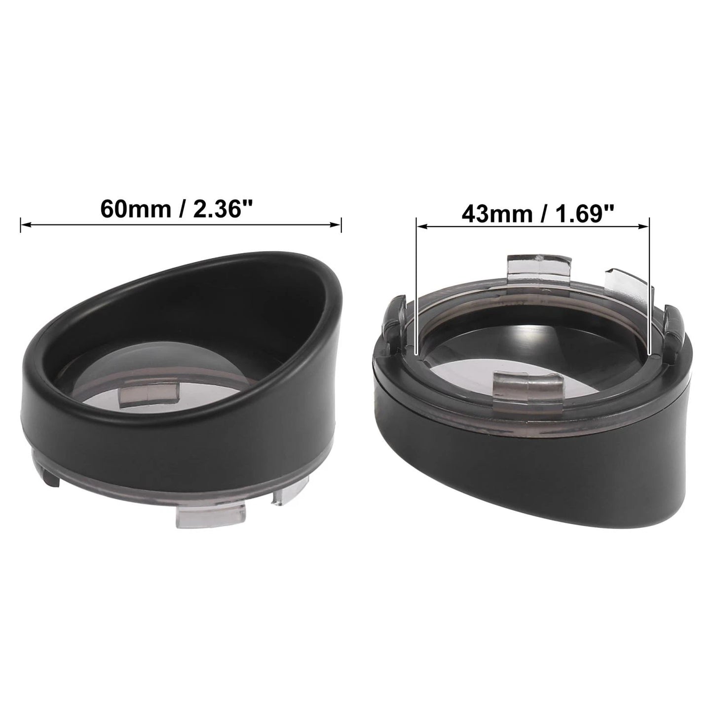 2 x Turn Signals Light Lens Covers for Harley-Davidson Touring
