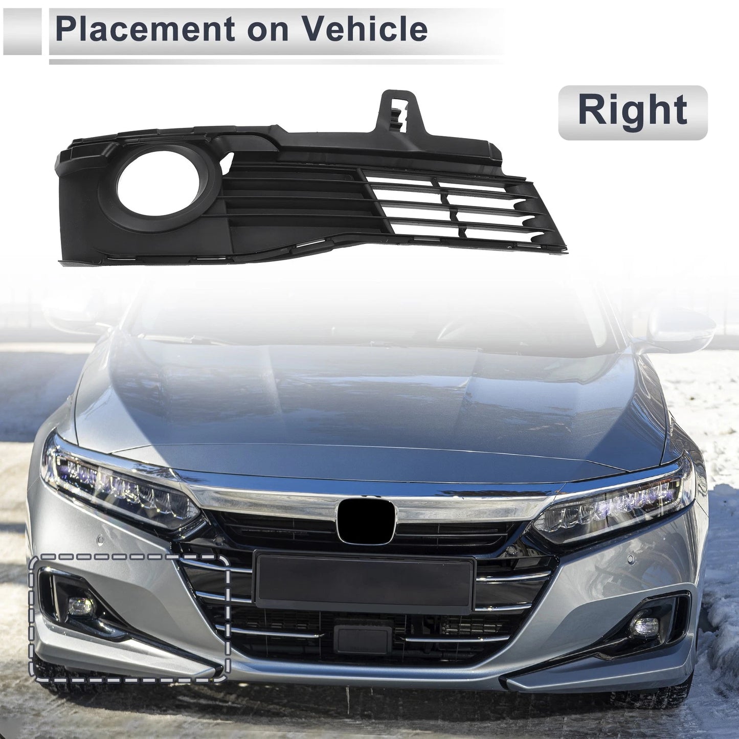 1 x Front Right Fog Light Grill for BMW 3 Series (2015 - 2019)