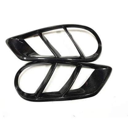 Carbon Fiber Front Bumper Grill Fog Air Vent Cover For Benz W205 C250 C43 AMG