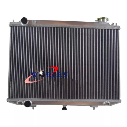 Aluminum Radiator & Fans for Nissan Navara D22 2.5L YD25 Turbo Diesel (98-04)
