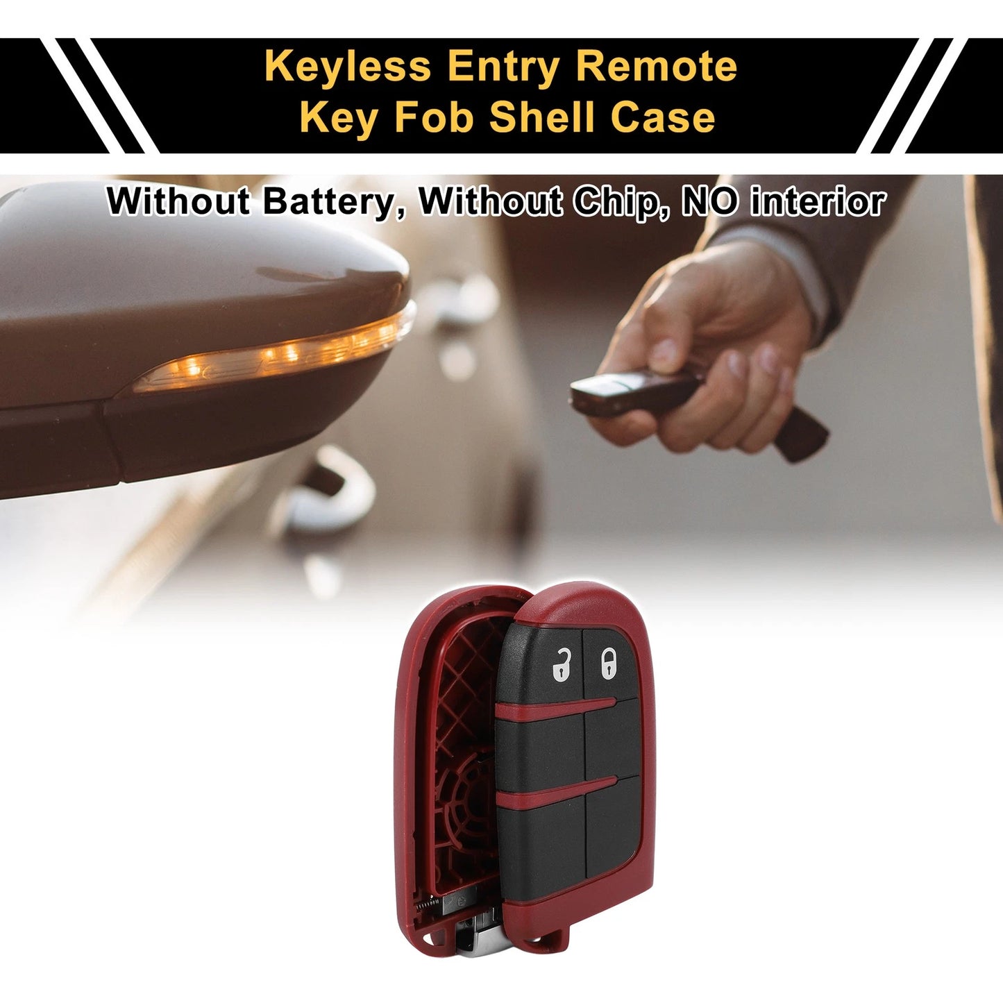 Button Key Fob Shell Case for Dodge Charger