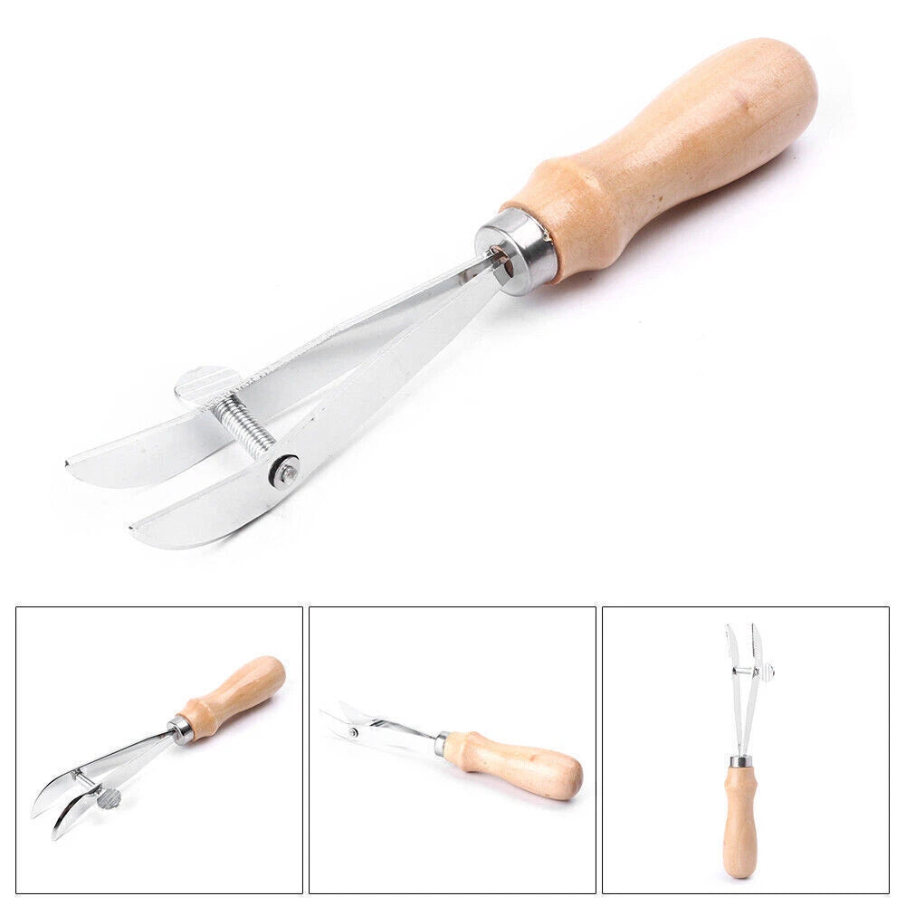 Leather Edge Creaser Tool for Crafting - Adjustable Width, Wood Handle