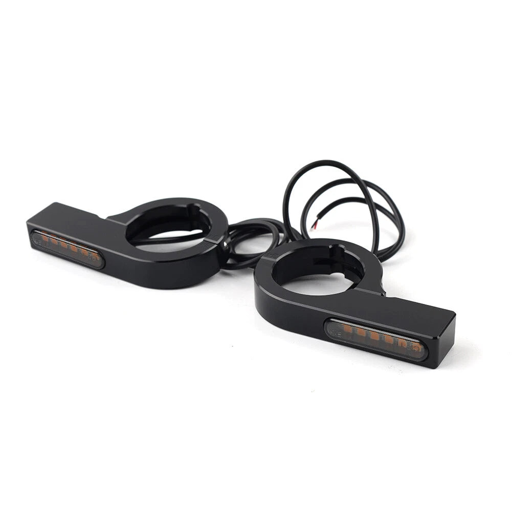 LED Fork Turn Signal Indicators  Amber for Harley Touring Dyna