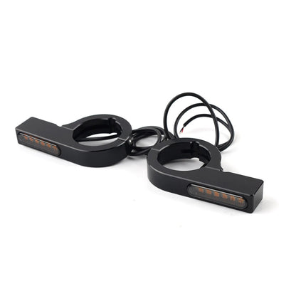 LED Fork Turn Signal Indicators  Amber for Harley Touring Dyna