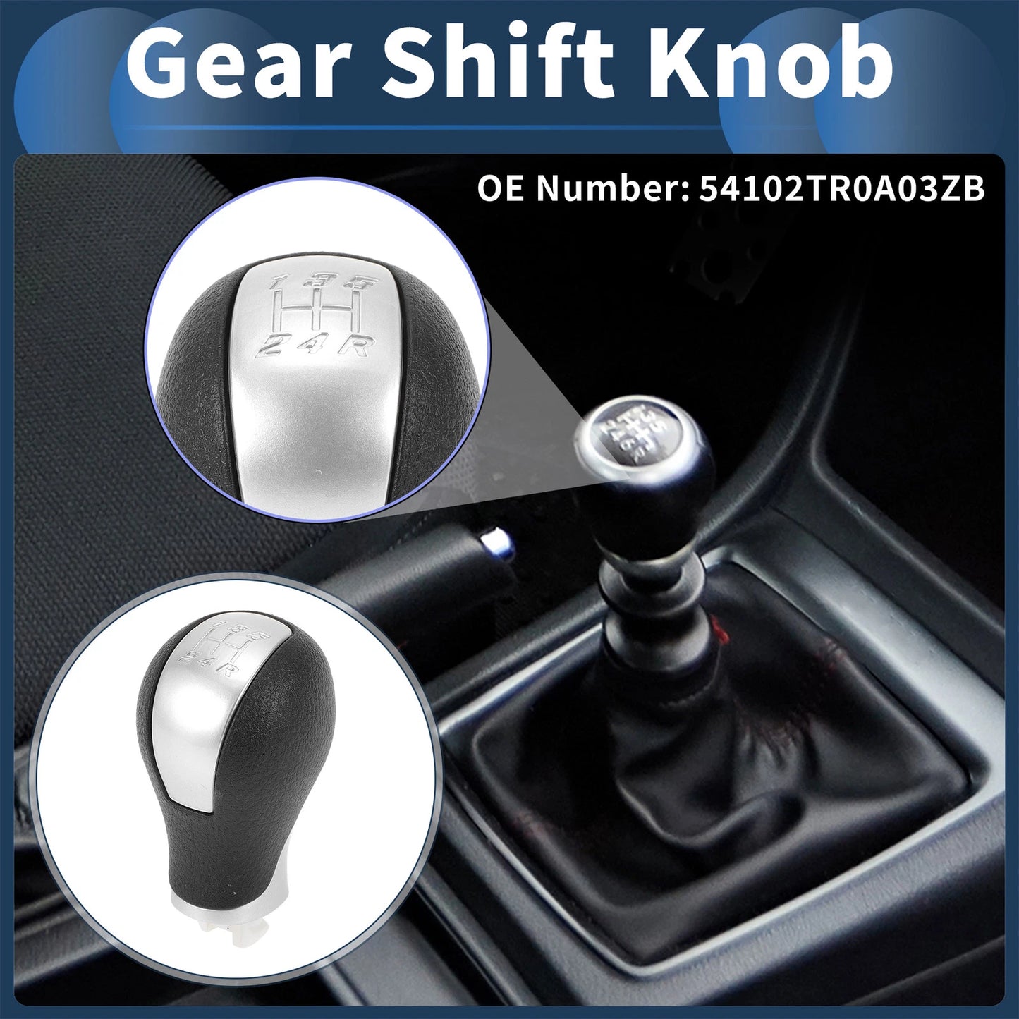 5 Speed Gear Shift Knob for Honda Civic (2012-2015)