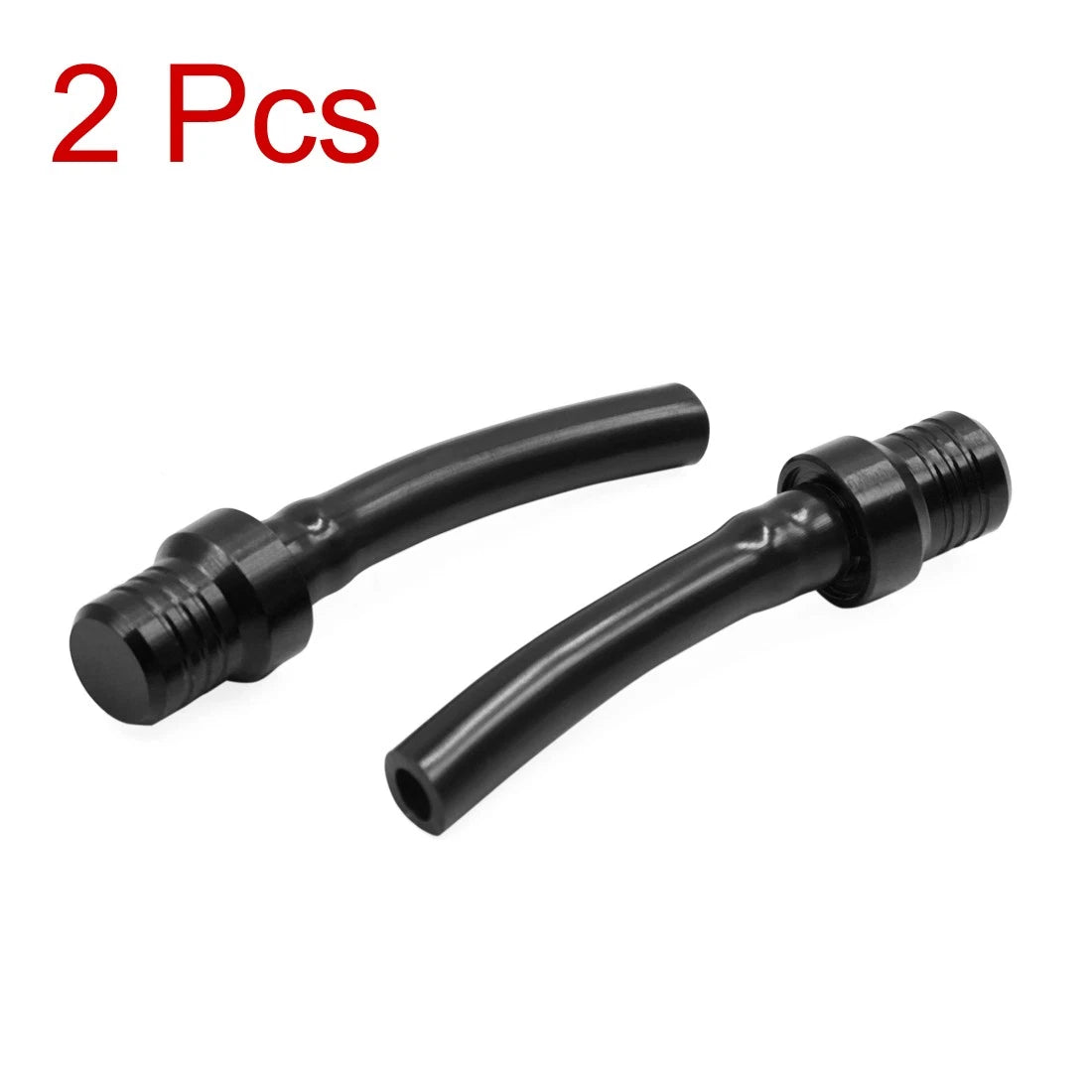 2 x Black Gas Tank Cap Valve Vent Breather Hose Pipe One Way for Motorcycle