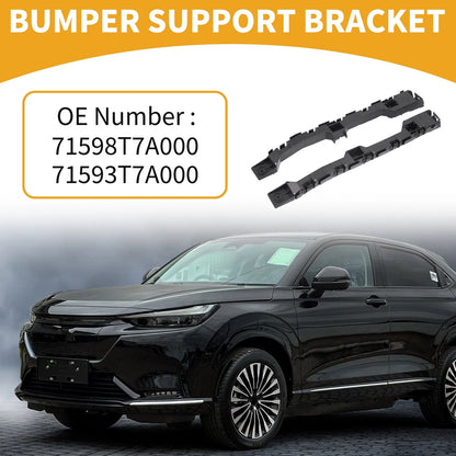 Rear Bumper Support Bracket 1 Pair for Honda HR-V (2016-2018) Black