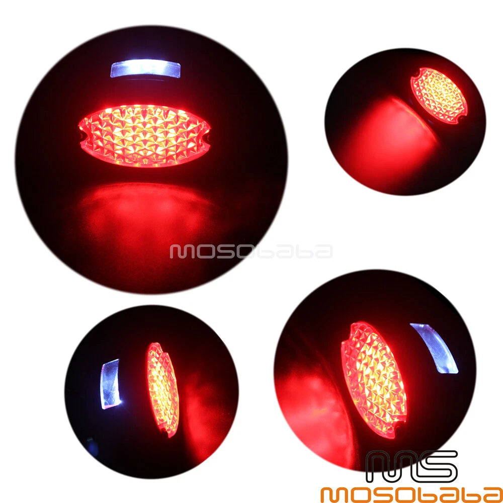 LED Cat Eye Tail Light License Plate Lamp for Harley Dyna Softail (2006-2023)