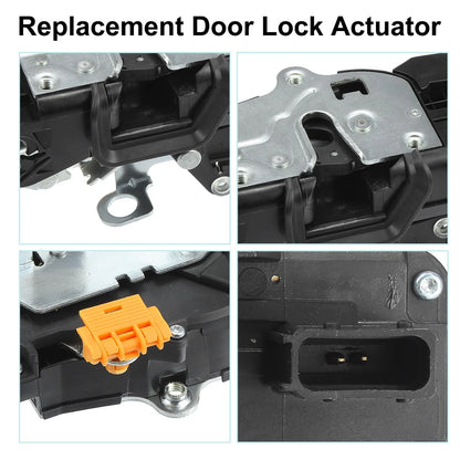 Front Left Door Latch Lock Actuator for Chevrolet Cobalt Black Silver Tone