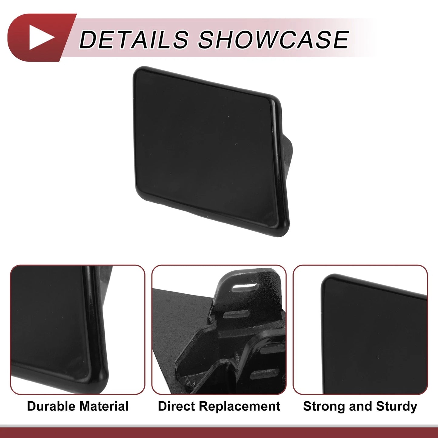 Bumper Headlight Washer Nozzle Cover Cap for BMW 328i Black