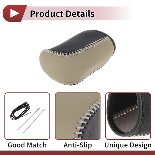 1Pc Gear Shift Knob Cover for Dodge Journey (2011-2020) Black Beige