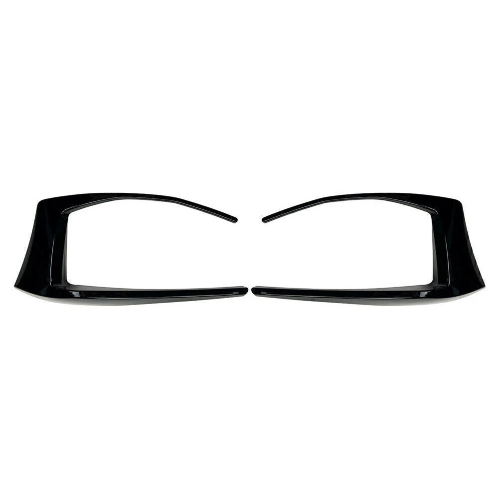 2 x Gloss Rear Bumper Spoiler Fog Light Covers for VW Golf 7 GTI (2013-2016)