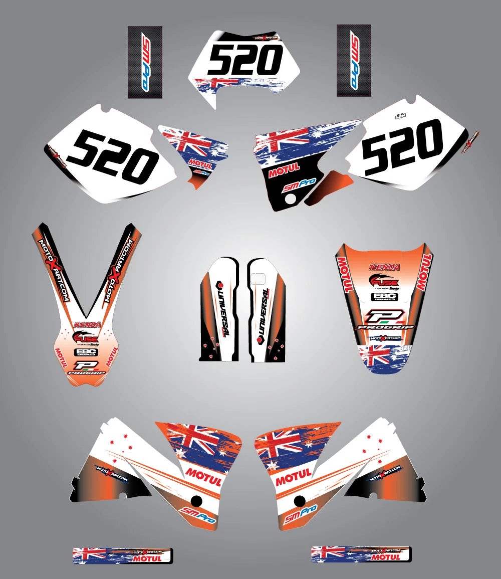 Aussie Pride Full Graphics Kit for KTM EXC (2003)