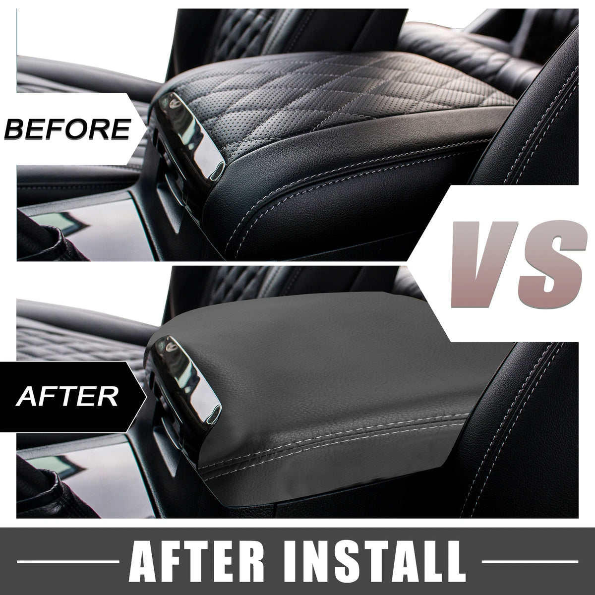 Car Center Console Armrest Cover for Dodge Ram 1500 2500 3500 (2019-2022)