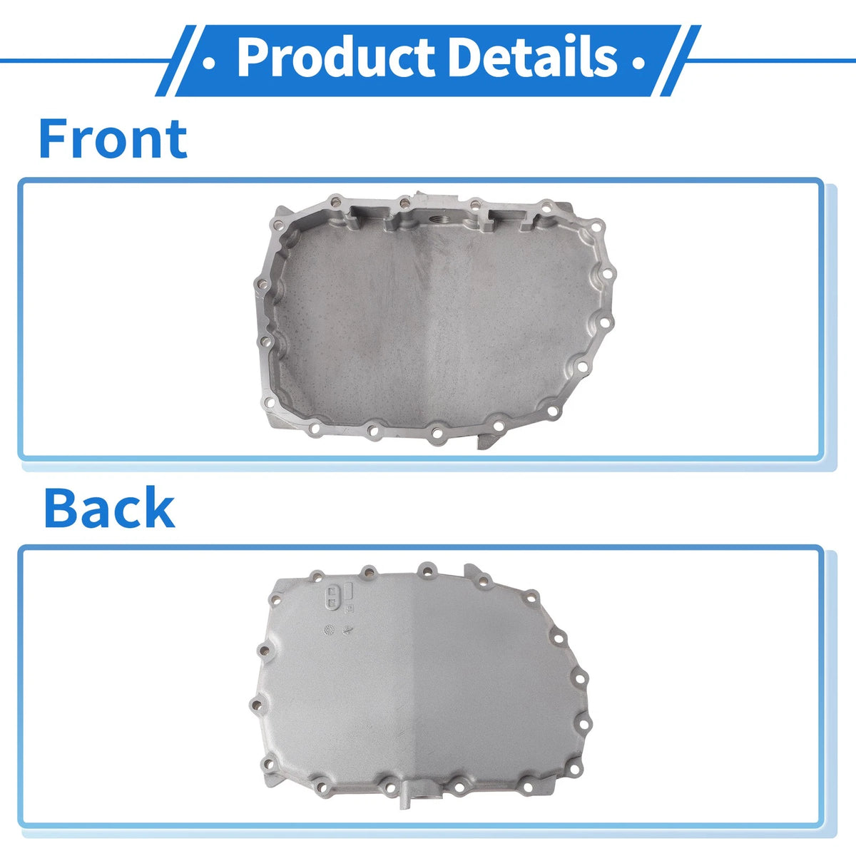 Engine Oil Pan for Honda Civic (2014-2020) Aluminum Alloy Silver Tone