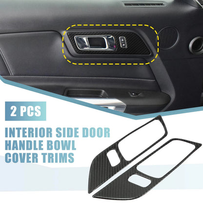 Side Door Handle Bowl Covers for Ford Mustang (2015-2021) Black