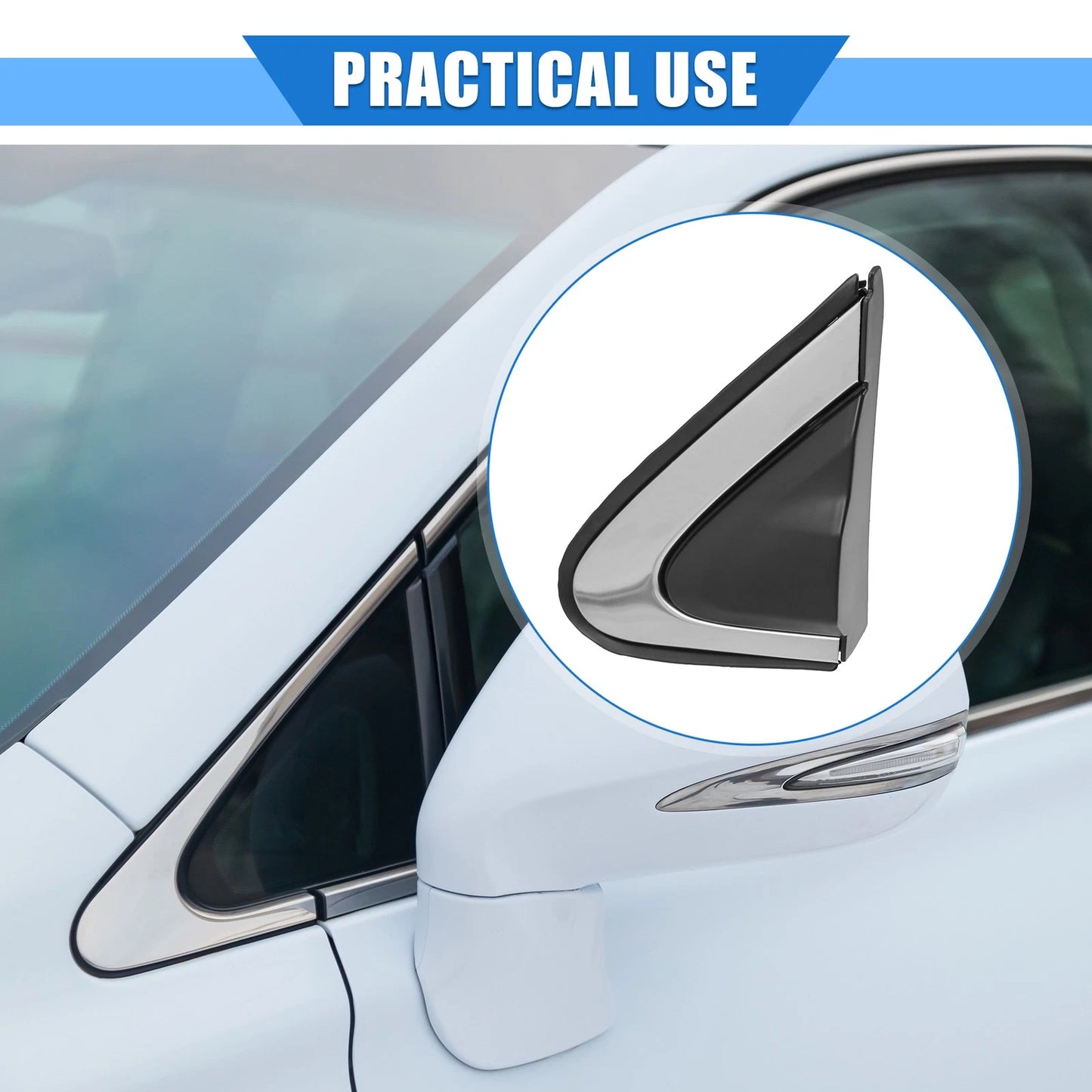Front Left Door Mirror Flag Cover for Honda CR-V (2012-2016) Black