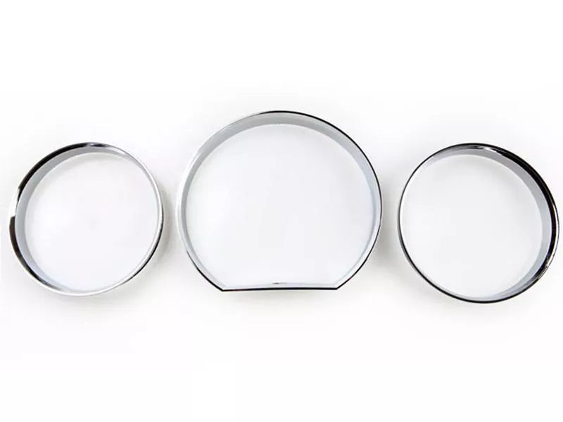 Chrome Dash Gauge Ring Set for Mercedes Benz W124 E Class (1985-1996)