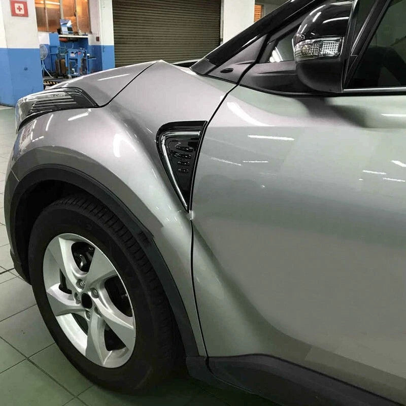 Glossy Black Side Wing Fender Air Vent Cover Trim for Toyota C-HR (2018-2023) 2 x