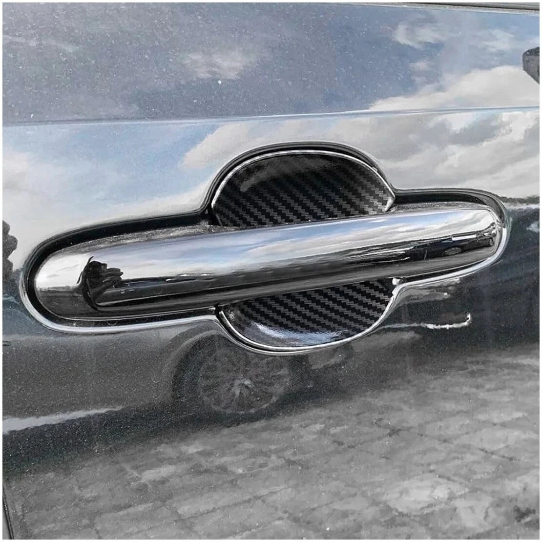 Carbon Fiber Door Handle Bowl Cover Trim for Toyota Grand Highlander (2024)