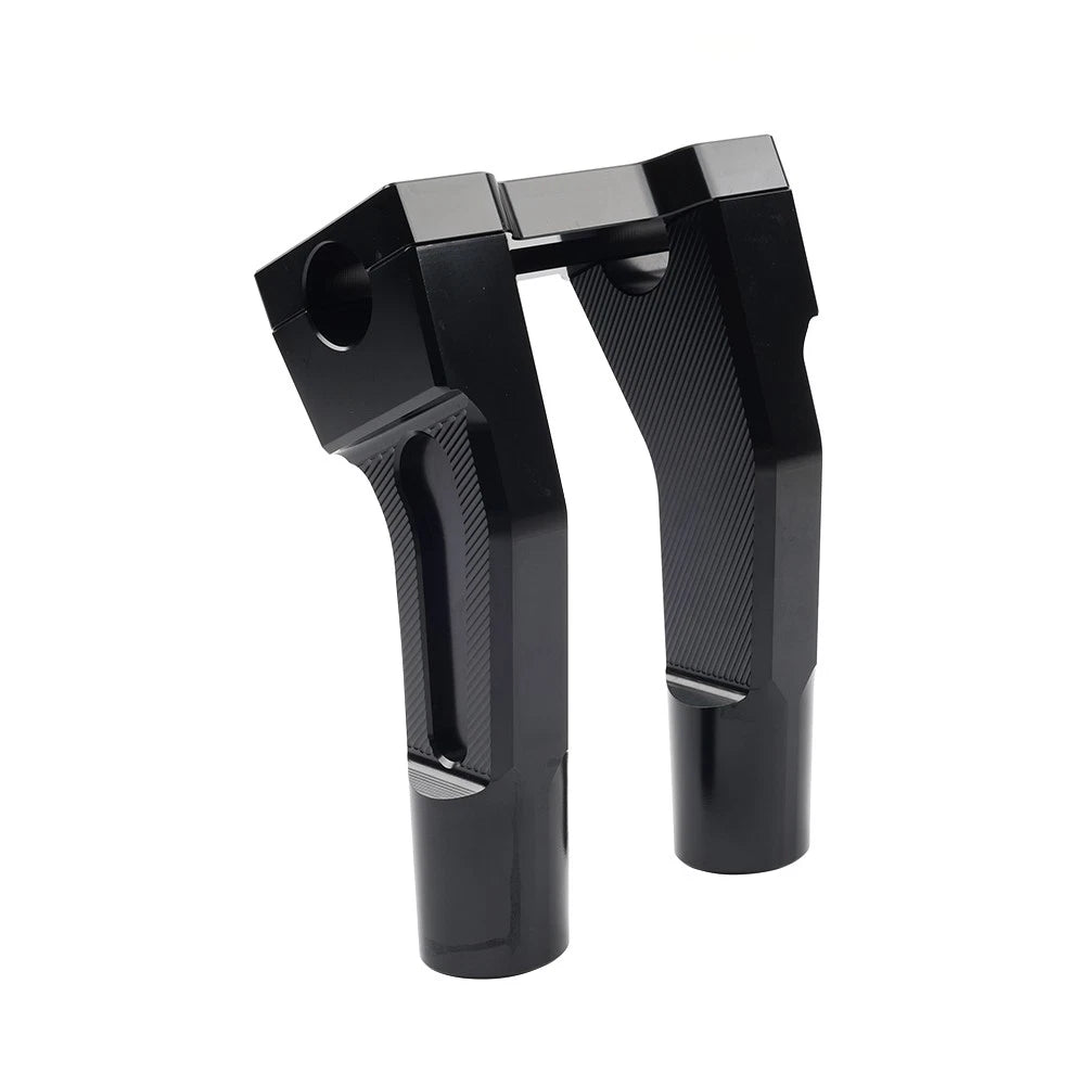 Black 6'' Pullback Handlebar Risers Clamp for Harley 1'' Handlebar