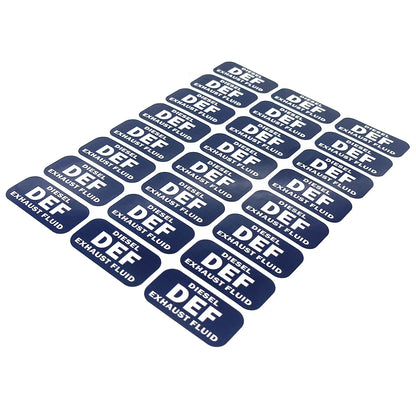 Diesel Exhaust Fluid Blue White Sticker Decal Vinyl Self-Adhesive 1"x2"
