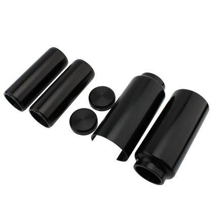 6 x Black Front Fork Boot Slider Shock Covers for Harley Street Bob (2018-2022)