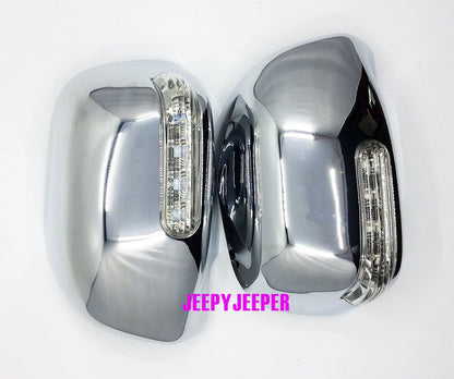 Chrome Mirror Cover LED for Toyota Hilux Fortuner Innova MK6 MK7 Vigo (05-14)