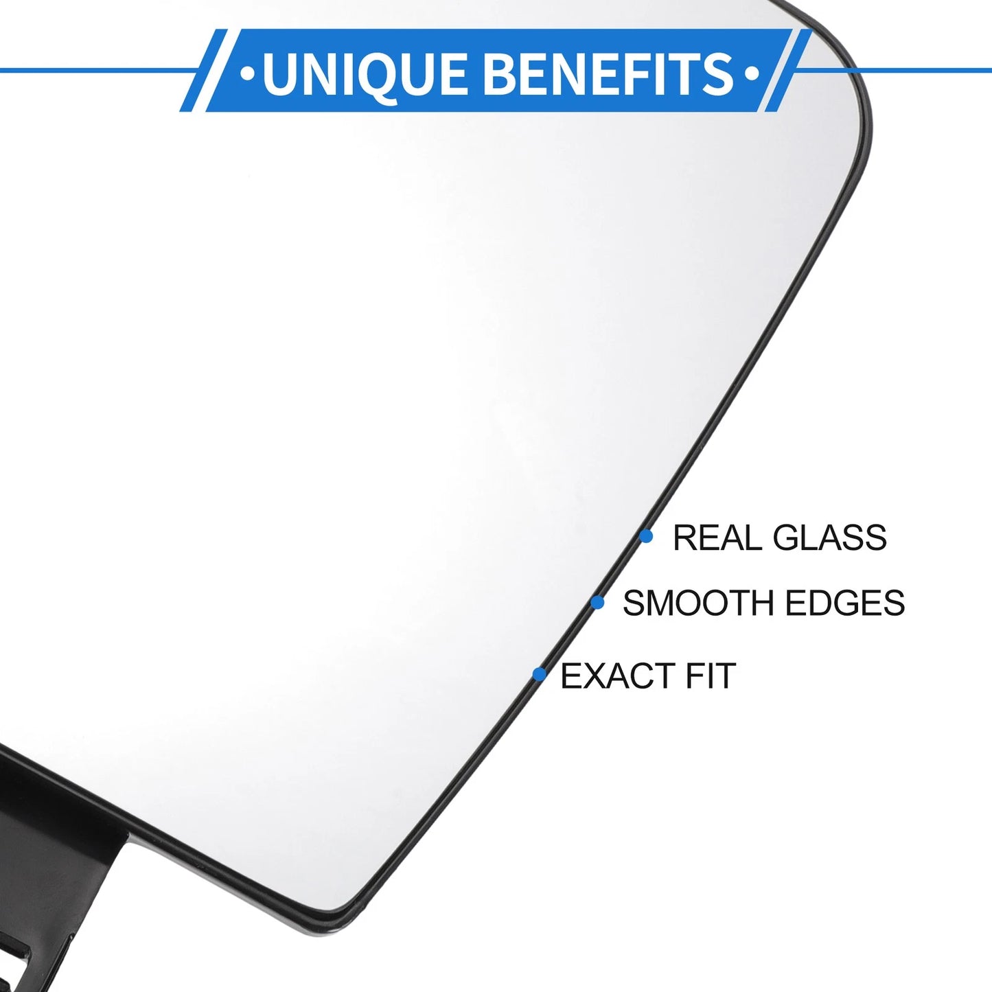 Left Driver Side Upper Mirror Glass for Ford E150 (2004-2014)
