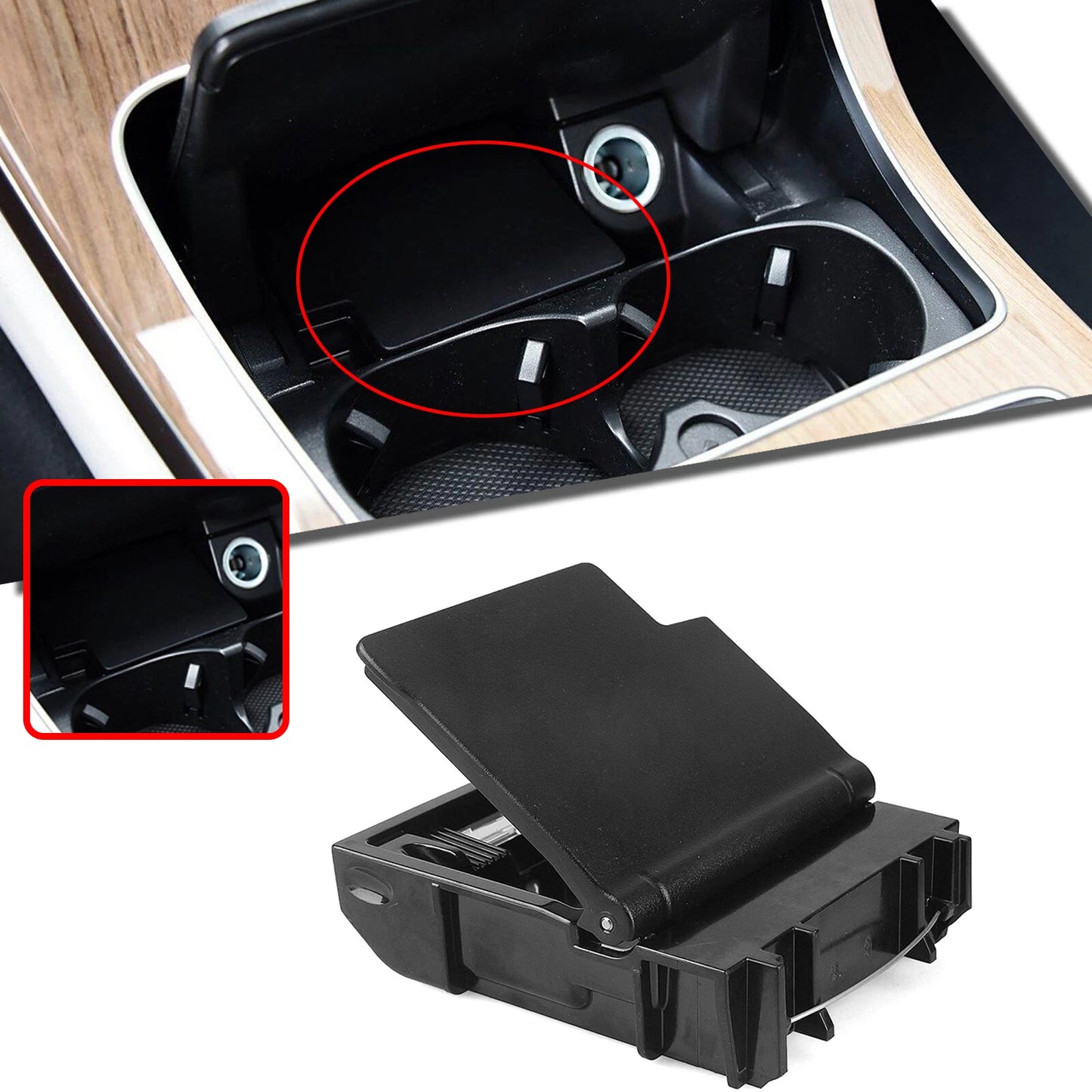 Center Console Storage Ashtray for Mercedes-Benz EQC (2018-2022)