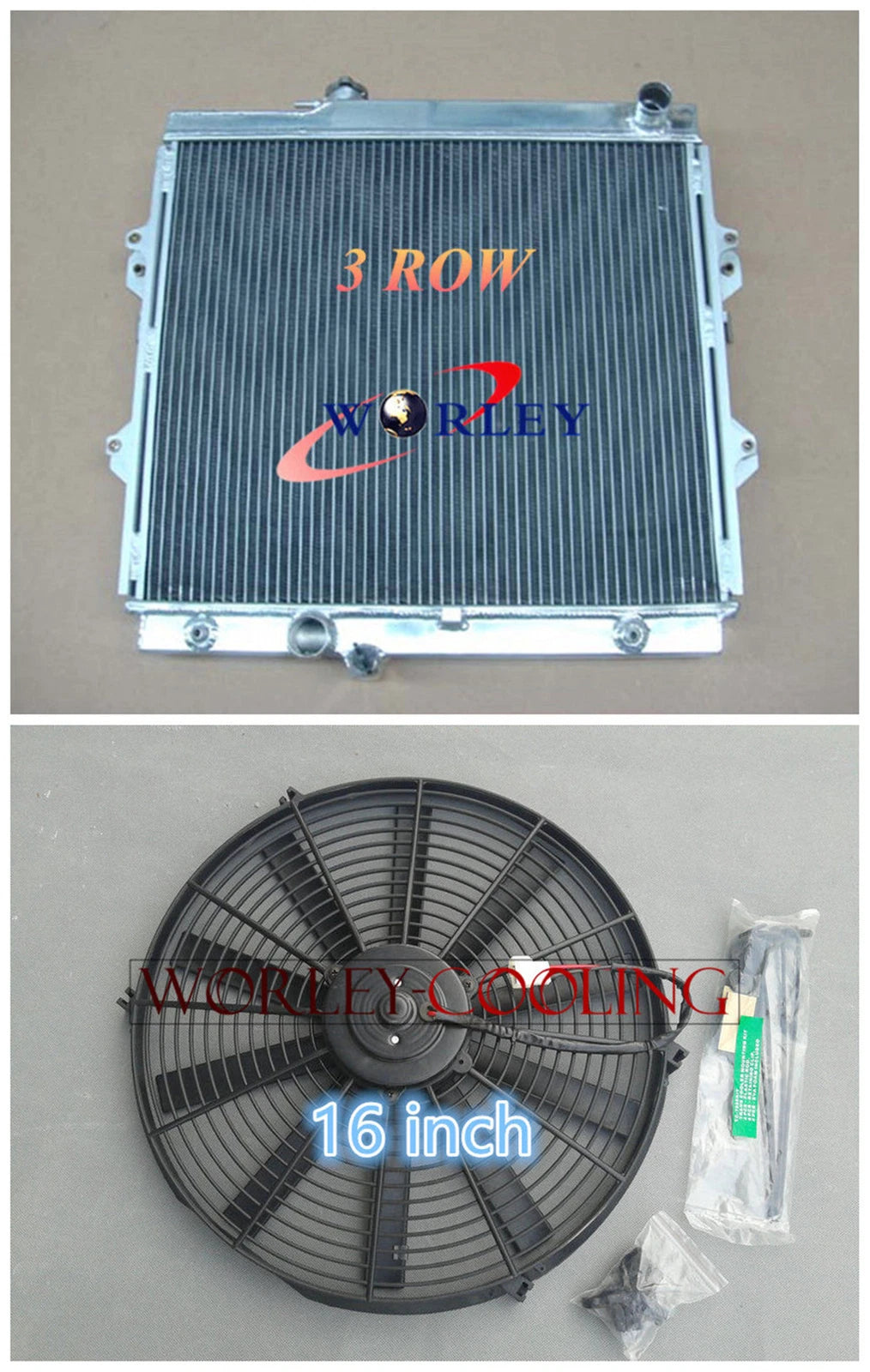 3 Row Aluminum Radiator & Fan for Toyota Hilux RZN149-RZN174 (1997-2005)