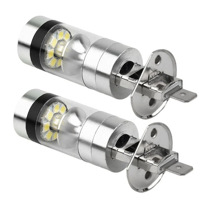 2x H1 6000K 100W LED ICEBERG White 20-SMD Projector Fog DRL Light Bulb