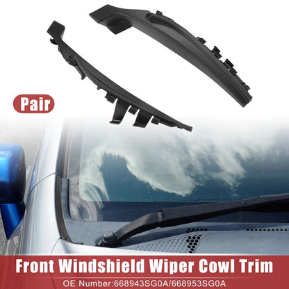Front Windshield Wiper Cowl Cover Extension Trim for Nissan Sentra (13-19)