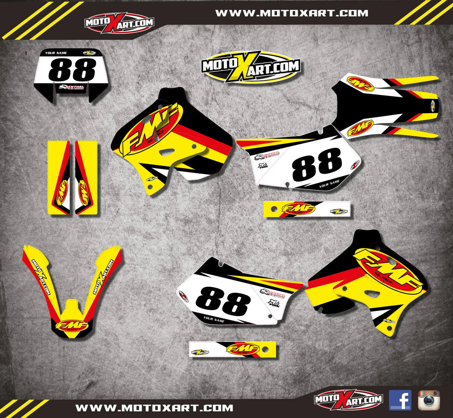 Custom Sticker Kit for Suzuki RMX 250S (1996-2001)