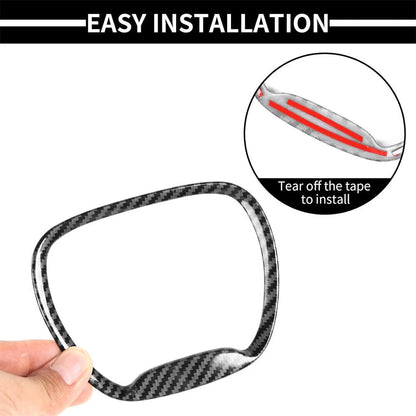 Carbon Fiber Steering Wheel Cover Trim for Dodge Challenger Durango (2015-2020)