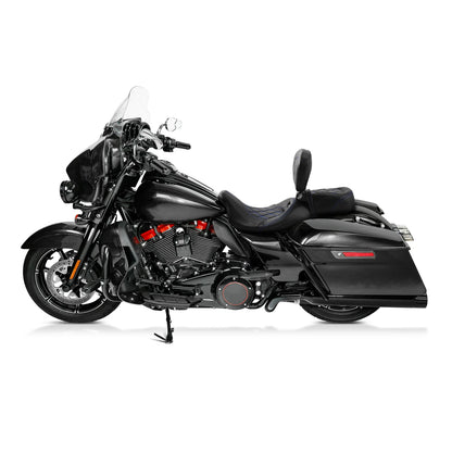 Black Driver Backrest Pad for Harley Touring CVO Road Street Glide (2009-2023)