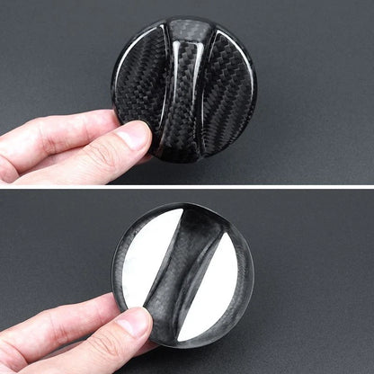 Carbon Fiber Inner Fuel Tank Cap Cover Trim for Chevrolet Camaro 2012-2015