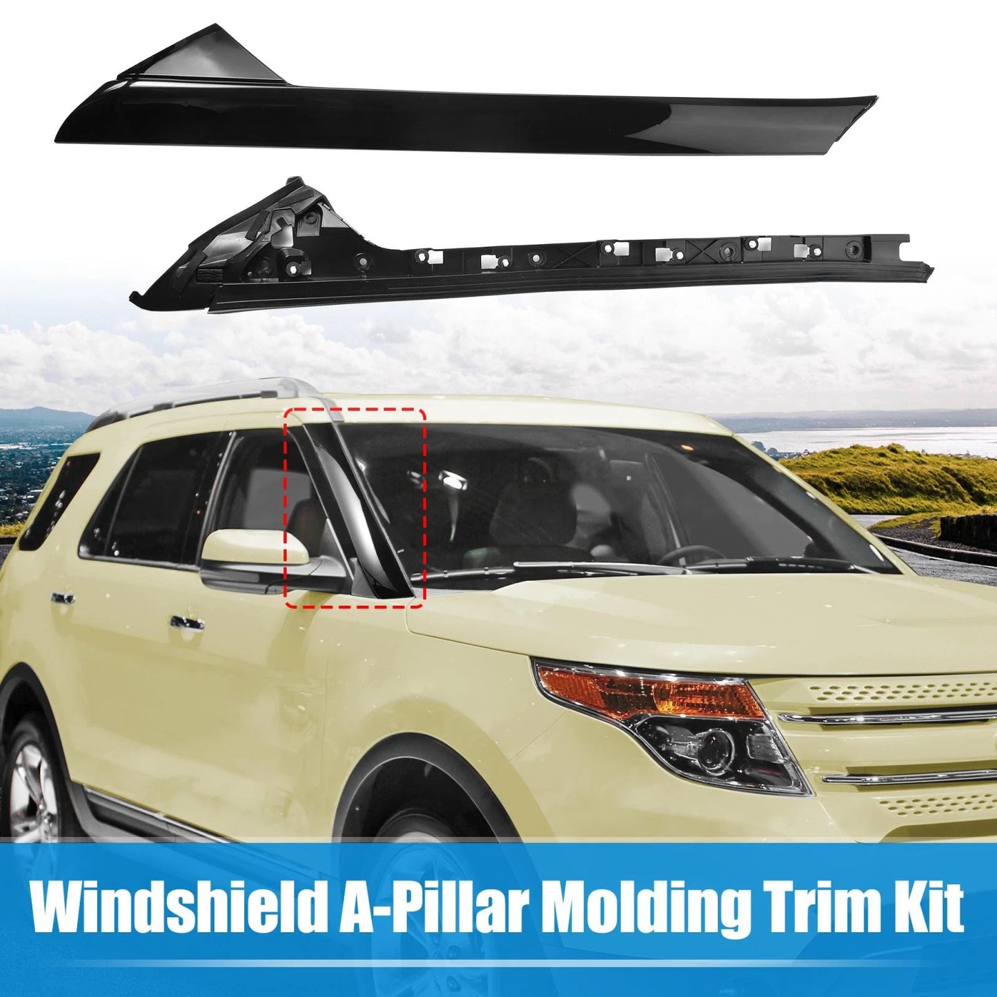 Windshield A-Pillar Trim Panel for Ford Explorer (2011-2019)