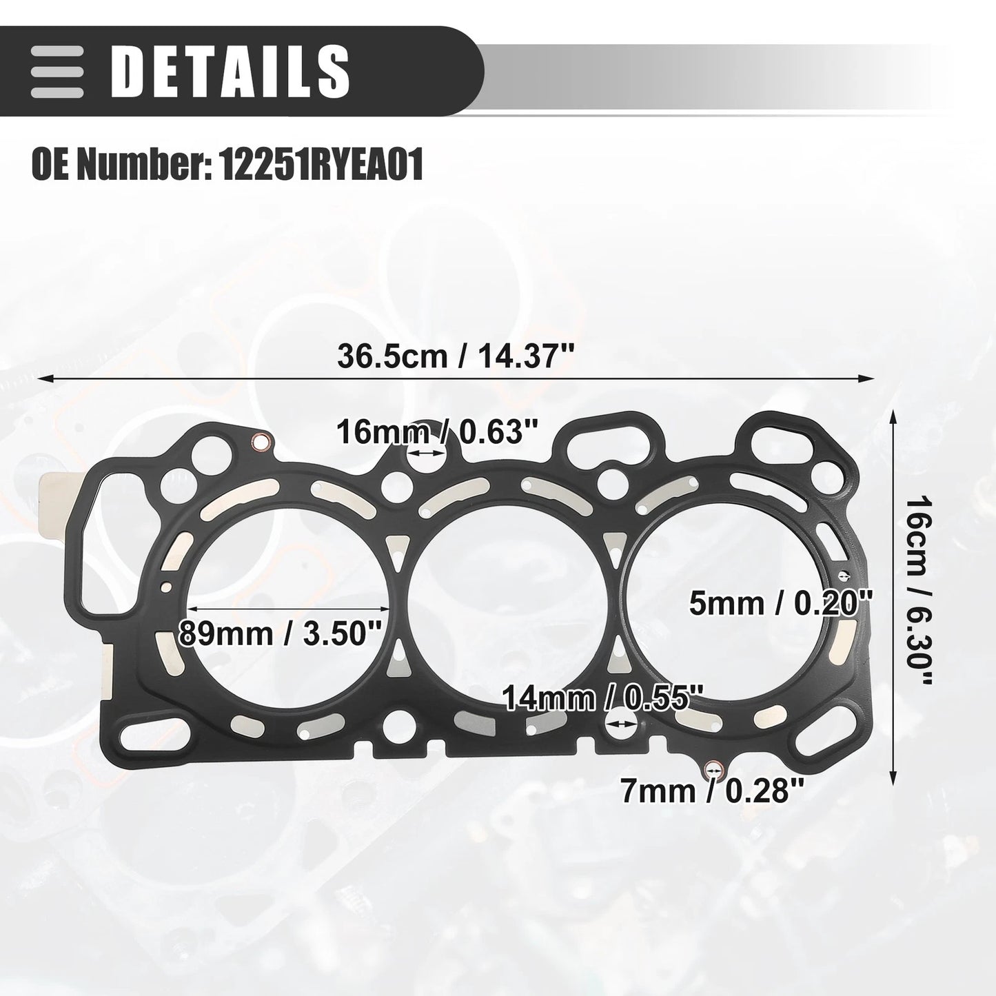 Cylinder Head Gasket 3.7L for Acura MDX Base (2007-2009)