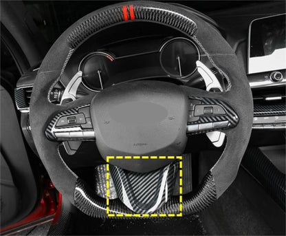 U Shape Steering Wheel Cover Trim for Cadillac CT4 ATS 2020-2023 Carbon Fiber