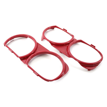 Red Front Headlight Bezel for Dodge Challenger 2015-2021 (2 x)